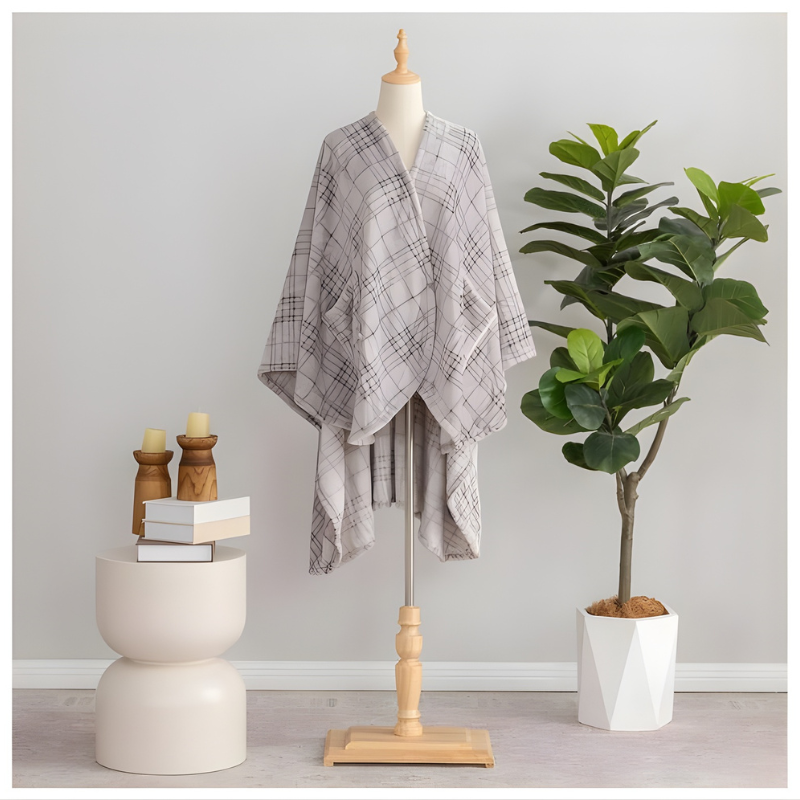 Plaid Luxe Wearable Throw