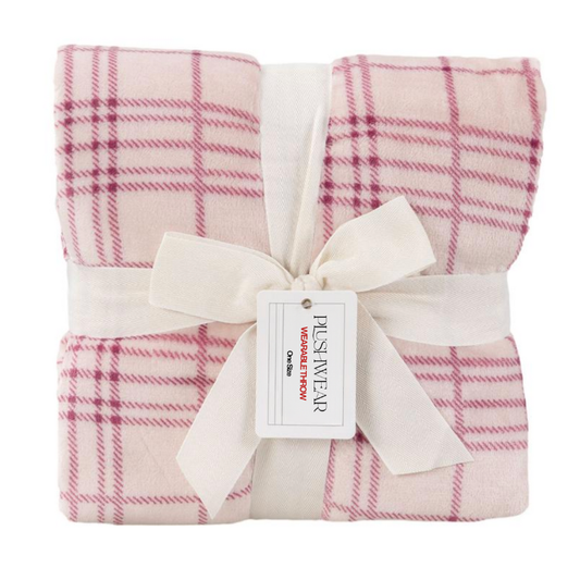 Plaid Luxe Wearable Throw